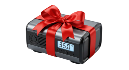 Portable Air Compressor as a Gift, transparent background
