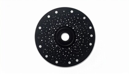Minimal DVD Disc with Subtle Polka Dot Pattern Isolated on White Background