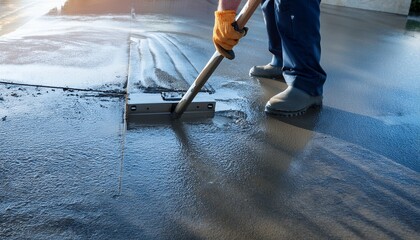 wet concrete floor tool forming an expansion joint