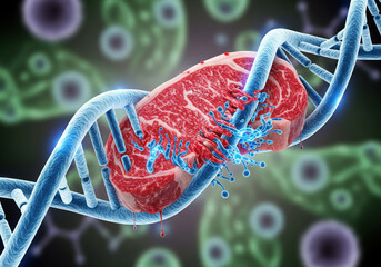 Dna cultured meat concept