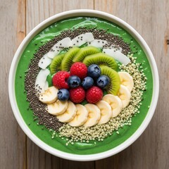 Spirulina green smoothie bowl