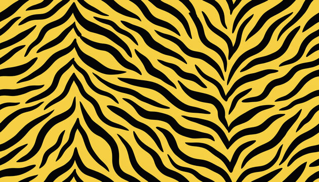 鬼のパンツをイメージした虎柄ストライプ抽象パターン背景素材