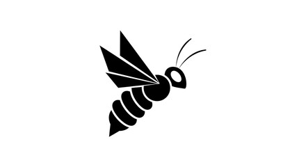 Minimalist Bee Icon - A Simple and Striking Design.