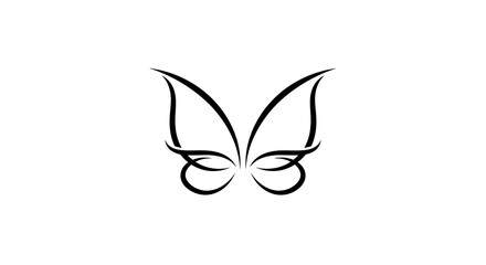 Obraz premium Minimalist Butterfly Wings Design - Elegant, Simple, and Artistic.