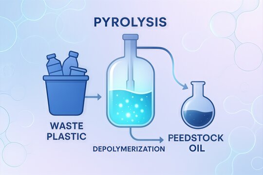 Innovative Pyrolysis Process for Waste Plastic Transformation into Valuable Peedstock Oil Utilizing Advanced Depolymerization Techniques and Sustainable Chemistry Principles