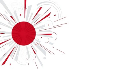 Sunrise Radiance: Abstract representation of a vibrant sunrise, with a bold red sunburst emanating energy and optimism, against the backdrop of an ethereal light.