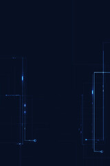 Circuit Board Technology Background With Blue Lines Chip Electric