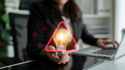 Cybersecurity alert warning showing red cyber for data breach, network threat, and cyber security system vulnerability with emphasis on security risk, caution, digital protection Latch