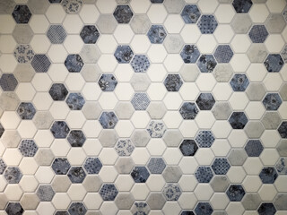 Hexagon tile backsplash kitchen wall