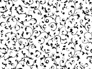 scrollwork pattern on a white background