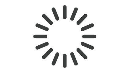 Fototapeta premium A simple black and white circular graphic with radiating lines resembling a sunburst