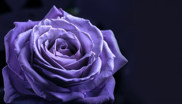 single purple rose dark background close up delicate petals dark detail - Powered by Adobe