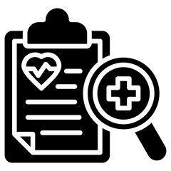 Obraz premium Medical Research glyph icon