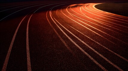 Abstract Streaks of Light on a Dark Track.