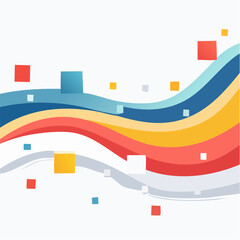 Abstract flat vector background with geometric wave shapes and solid color blocks.
Minimal and modern style without gradients or shadows, suitable for New Year and corporate design.