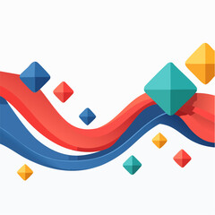 Abstract flat vector background with geometric wave shapes and solid color blocks.
Minimal and modern style without gradients or shadows, suitable for New Year and corporate design.