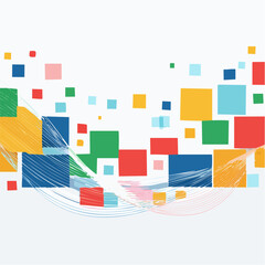 Abstract flat vector background with geometric wave shapes and solid color blocks.
Minimal and modern style without gradients or shadows, suitable for New Year and corporate design.