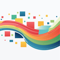 Abstract flat vector background with geometric wave shapes and solid color blocks.
Minimal and modern style without gradients or shadows, suitable for New Year and corporate design.