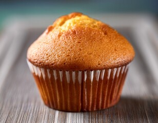 delicious muffin a close up captures a freshly baked golden brown muffin in a clean inviting presentation ready to be savored and enjoyed