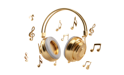 headphones on a white background