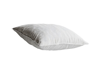 Floating White Pillow Against Gray Background