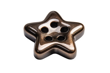 Metallic Star Shaped Button