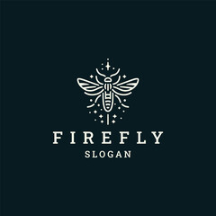 Firefly logo icon design template vector illustration