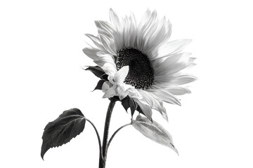 Monochrome Sunflower Close-Up