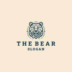 Bear logo icon design template vector illustration