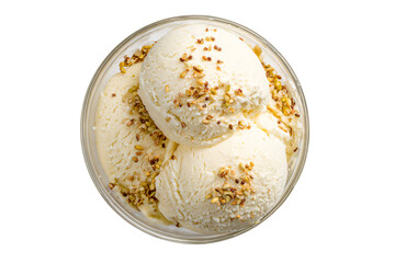 Vanilla Ice Cream with Crushed Walnuts