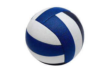 Blue and White Volleyball on White Background