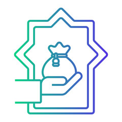 Obraz premium ramadan Line Gradient Icon