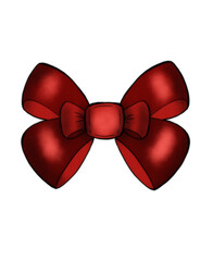 red bow isolated on white background