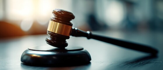 Wooden gavel on sound block law justice concept legal system