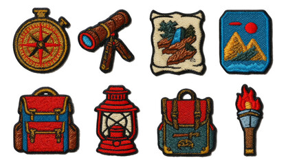 Fototapeta premium Mythical Explorers Gear for Legendary Adventures and Isolated Journeys