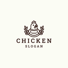 Fototapeta premium Chicken logo template vector illustration design