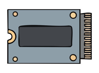 Obraz premium Illustration of an M.2 Solid State Drive