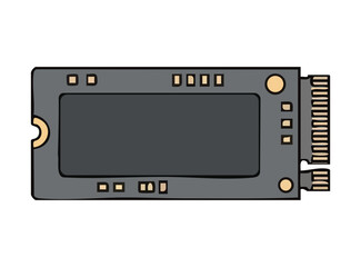 Fototapeta premium Illustration of an M.2 Solid State Drive