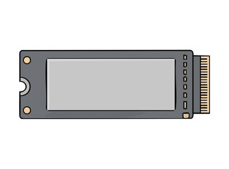 Obraz premium Illustration of an M.2 Solid State Drive