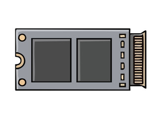 Obraz premium Illustration of an M.2 Solid State Drive