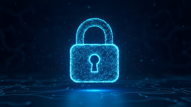 Digital Lock Cybersecurity Concept Illustrating Encrypted Data Protection and Privacy  A Secure - Powered by Adobe