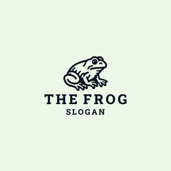Frog logo icon design template vector illustration 