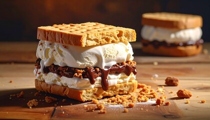 Stacked ice cream delight