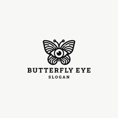 Butterfly eye logo icon design template vector illustration 