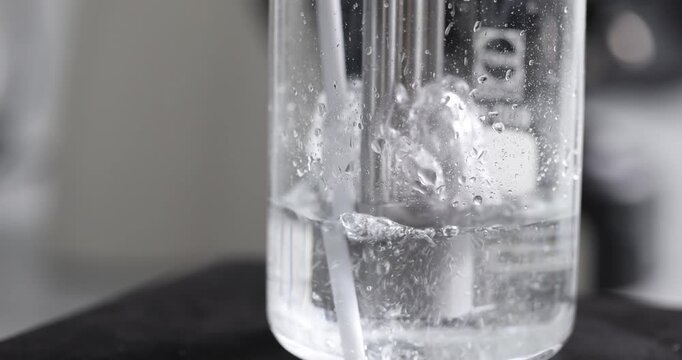 Laboratory Glassware Distillation Process in Modern Scientific Facility