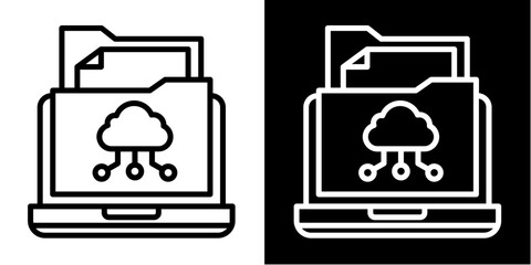 Cloud Icon Set White Style Collection