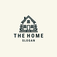 Home logo design template vector illustration
