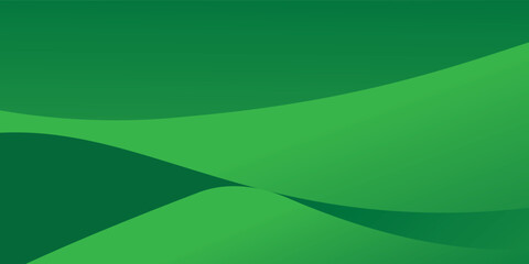 Fototapeta premium Abstract landscape green hills valley vector illustration background