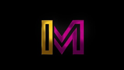 Letter M Reveal Company Branding Logo Design