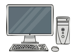 Illustration of a Desktop Computer